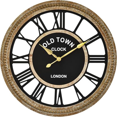Extra Large Wall Clock,24INCH Wooden Arabic Number Wall Clock,Living Room Clocks Wall Decorative Large 24 in Saudi Arabia