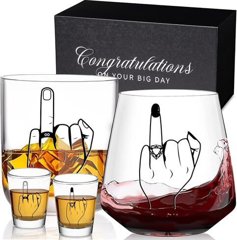 Wedding Gifts for Couples 2024, Wifey Hubby Wedding Glass, Congratulations Gift Box, Cool Bridal Shower Gifts for Engagement Wedding Anniversary for Her Him Newlywed Couples Bride Groom Mr and Mrs in Kuwait