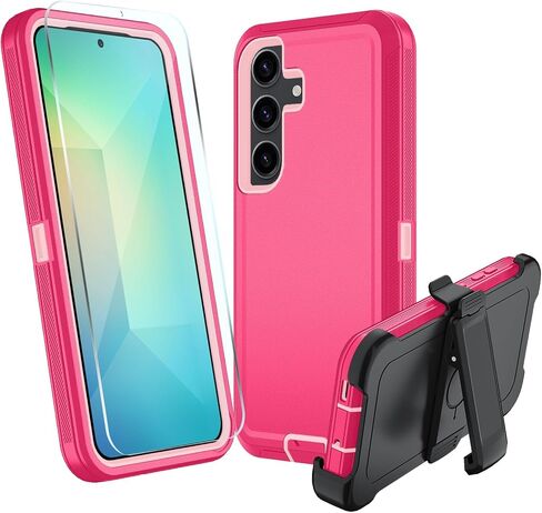 بالنسبة لحالة Samsung Galaxy S25 ، S25 حالة الخدمة الثقيلة ، [حزام حزام مقطع الحافظة] [حامي الشاشة الزجاجية] [حماية من الدرجة العسكرية] [صدمية] [Dropproof] [مقاوم للغبار] (مع مقطع الحزام ، الأزرق الداكن) in Kuwait