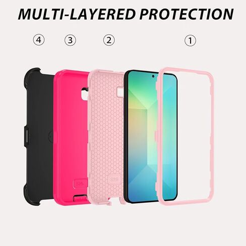 بالنسبة لحالة Samsung Galaxy S25 ، S25 حالة الخدمة الثقيلة ، [حزام حزام مقطع الحافظة] [حامي الشاشة الزجاجية] [حماية من الدرجة العسكرية] [صدمية] [Dropproof] [مقاوم للغبار] (مع مقطع الحزام ، الأزرق الداكن) in Kuwait