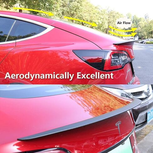 ThinSGO for Tesla Model Y Matte Real Carbon Fiber Spoiler Trunk Lip Spoiler Wing for Tesla Model Y 2020-2024 (Matte) in Saudi Arabia