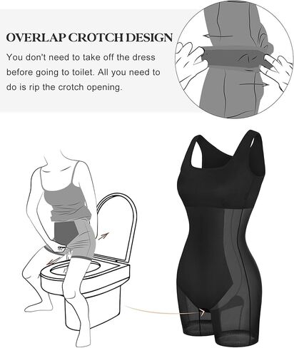 Popilush Shapewear Dress Bodycon Midi Dress Built-in Bra Summer Casual Tummy Control Slip Dress with Adjustable Straps in Kuwait