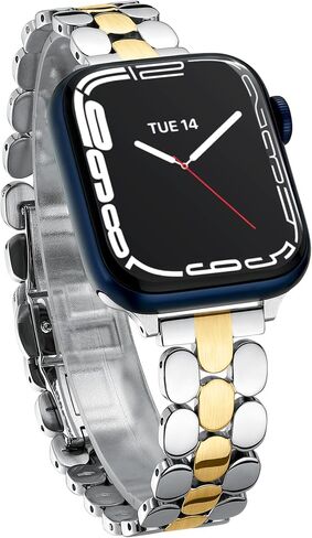 Thin Stainless Steel Bands for Watch Series 8 7 6 5 4 3 2 1 for Women Lady Feminine in Saudi Arabia