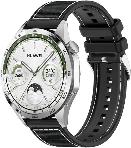 Nylon Silicone Watch Band Strap Compatible with Bushnell iON Elite Edge Golf Smartwatch in Saudi Arabia