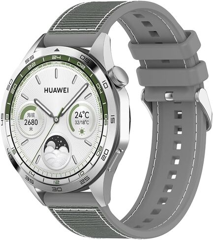 Nylon Silicone Watch Band Strap Compatible with Bushnell iON Elite Edge Golf Smartwatch in Saudi Arabia
