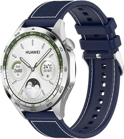 Nylon Silicone Watch Band Strap Compatible with Bushnell iON Elite Edge Golf Smartwatch in Saudi Arabia