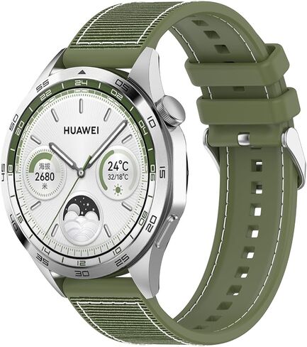 Nylon Silicone Watch Band Strap Compatible with Bushnell iON Elite Edge Golf Smartwatch in Saudi Arabia