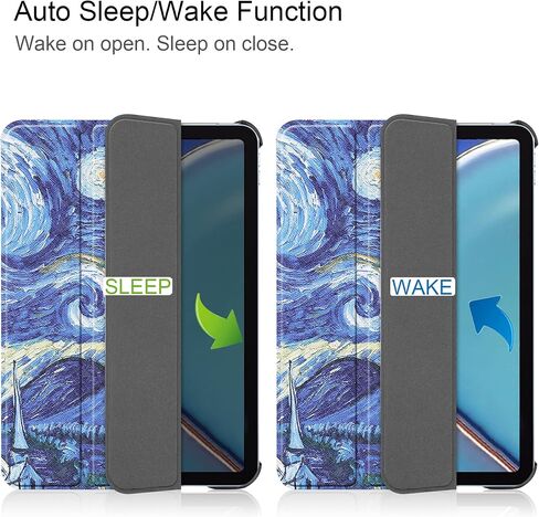 Case for iPad Mini 7 A17 Pro 2024/iPad Mini 6 2021 Case 8.3 "، Uucovers Trifold Stand Smart Hard Shell Lightweight Lights for iPad Mini 7th 7th Generation [Auto Wake/Sleep] ، Starry Night Blue in Kuwait