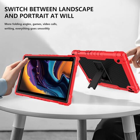 for YQSAVIOR Tab CP10 10.1" Case/Coopers Tab CP10 10.1 inch Case with Screen Protectror Built in Shoulder Strap & Kickstand for YQSAVIOR/Coopers Tab CP10 10.1" Tablet (Red/Black/1PC) in Saudi Arabia