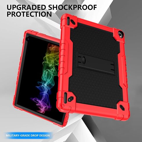 for YQSAVIOR Tab CP10 10.1" Case/Coopers Tab CP10 10.1 inch Case with Screen Protectror Built in Shoulder Strap & Kickstand for YQSAVIOR/Coopers Tab CP10 10.1" Tablet (Red/Black/1PC) in Saudi Arabia