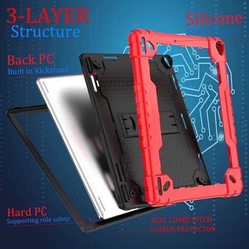 for YQSAVIOR Tab CP10 10.1" Case/Coopers Tab CP10 10.1 inch Case with Screen Protectror Built in Shoulder Strap & Kickstand for YQSAVIOR/Coopers Tab CP10 10.1" Tablet (Red/Black/1PC) in Saudi Arabia