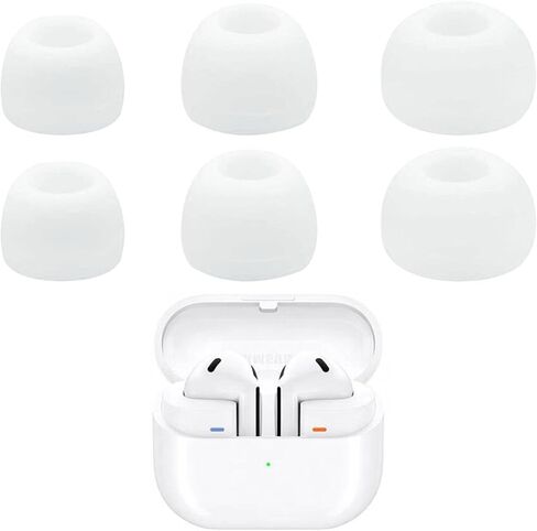 3 Pairs Galaxy Buds 3 Pro Ear Tips, Soft Silicone Washable Ear Tips, Compatible with Galaxy Buds 3 Pro 2024 SM-R630 Earbuds Tips Gels, Fit in Charging Case 3 Size Replacement Ear Tips, Black in Kuwait