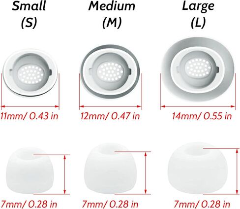 3 Pairs Galaxy Buds 3 Pro Ear Tips, Soft Silicone Washable Ear Tips, Compatible with Galaxy Buds 3 Pro 2024 SM-R630 Earbuds Tips Gels, Fit in Charging Case 3 Size Replacement Ear Tips, Black in Kuwait