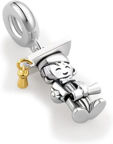QeenseKc Graduation Girl Reading Book 2023 Charm Bead for Pandora Bracelet Necklace in Saudi Arabia