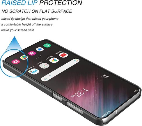 Galaxy S23 Case, Galaxy S23 5G Holster Clip, Tekcoo [Tstraw] Hard Shell [Kickstand] Secure Locking Belt Swivel Clip Defender Carrying Full Body Ultra Slim Case Cover for Samsung Galaxy S23 - Black in Saudi Arabia