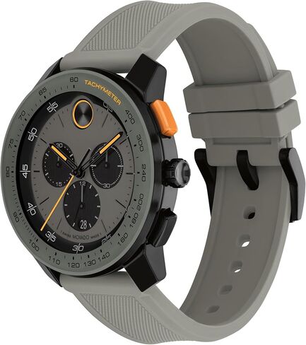 Movado Bold TR90 Men's Sport Watch - Swiss Quartz Chronograph Movement, Leather Strap - 3 ATM Water Resistance - Luxury Fashion Timepiece for Him - 43.50mm in Kuwait