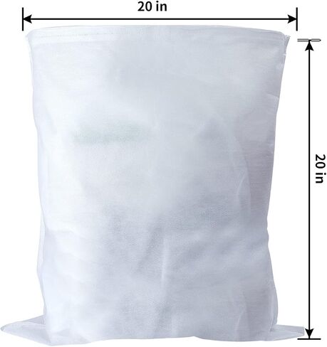 50 Pack Cold Brew Coffee Filters ، 20 "× 20" ، مرشحات المشروب البارد التجاري ، حقيبة تصفية لمصباح ما يصل إلى 5 رطل من القهوة ، ودصلات 5 جالون in Kuwait