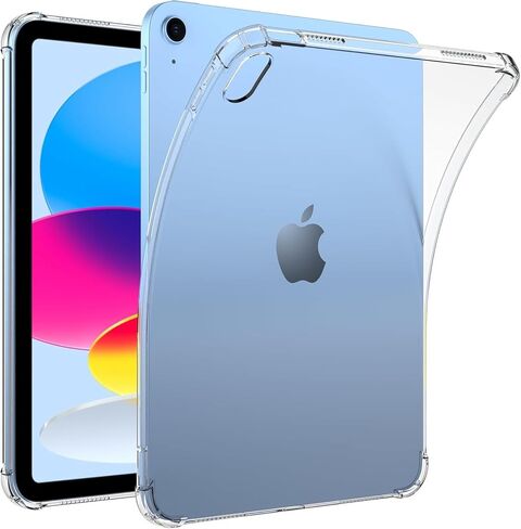 حالة واضحة لـ iPad (A16) الجيل الحادي عشر 11 "2025 / iPad 10th Gen 10.9" 2022 ، TPU Soft Sworkproof Rubber Shell Shell Slimper Sloft Lightweight (Clear) in Kuwait