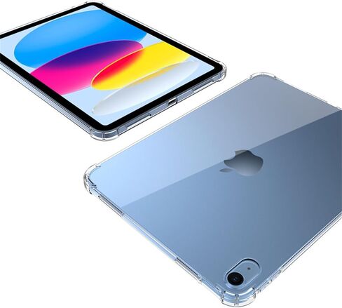 حالة واضحة لـ iPad (A16) الجيل الحادي عشر 11 "2025 / iPad 10th Gen 10.9" 2022 ، TPU Soft Sworkproof Rubber Shell Shell Slimper Sloft Lightweight (Clear) in Kuwait