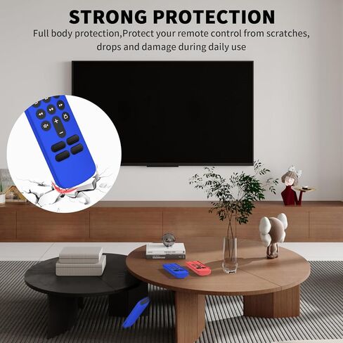 2 Pack Silicone Remote Cover for Alexa Voice Remote,Remote Case for Fire Tv Remote with Lanyard,Anti-Scratch Shockproof Remote Protective Cover Compatible with Fire TV Stick HD 4K (New) (2nd) in Kuwait