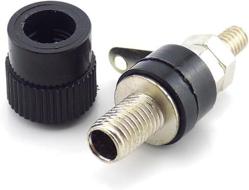 10pcs 4mm Banana Plug Jack Connector Nickel Plated for 4mm Banana Plug (5Black+5Red) in Kuwait