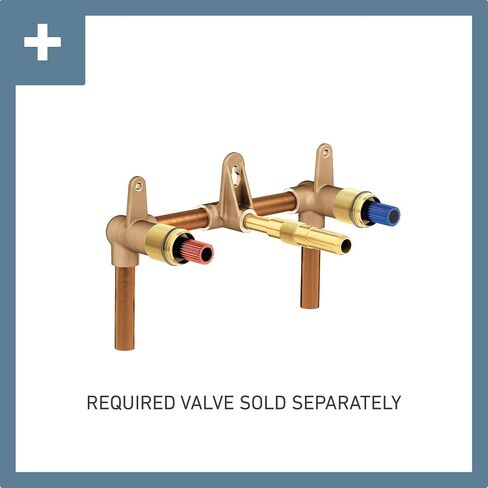 Moen Brushed Gold Weymouth 2-Handle Wall Mount High-Arc Bathroom Faucet (Valve Sold Separately), TS42112BG in Saudi Arabia