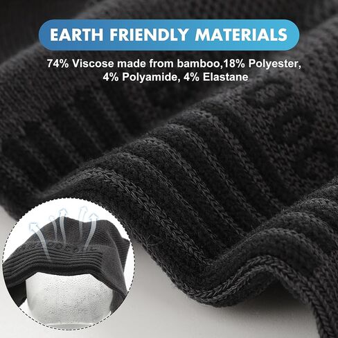 BAMBOO COOL Men's Ankle Socks Athletic Cushioned Moisture Wicking, Running Socks Arch Support Breathable, Heel Tab 8 Pack in Kuwait