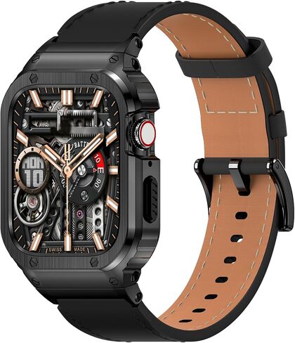 حالة فولاذ مقاوم للصدأ Suplink متوافقة مع Apple Watch Band 38mm 40mm 42mm 42mm 44mm 45mm 46mm 49mm ، حالة حزام معدنية من أجل Iwatch Series Ultra 10 9 8 7 6 5 4 3 2 1 Se Men in Kuwait
