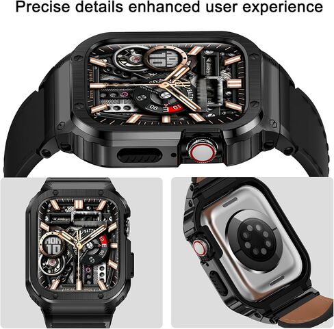 حالة فولاذ مقاوم للصدأ Suplink متوافقة مع Apple Watch Band 38mm 40mm 42mm 42mm 44mm 45mm 46mm 49mm ، حالة حزام معدنية من أجل Iwatch Series Ultra 10 9 8 7 6 5 4 3 2 1 Se Men in Kuwait