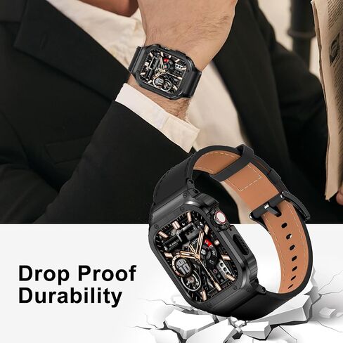 حالة فولاذ مقاوم للصدأ Suplink متوافقة مع Apple Watch Band 38mm 40mm 42mm 42mm 44mm 45mm 46mm 49mm ، حالة حزام معدنية من أجل Iwatch Series Ultra 10 9 8 7 6 5 4 3 2 1 Se Men in Kuwait