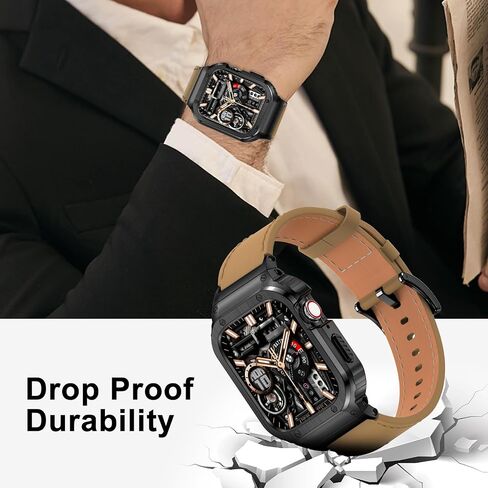 حالة فولاذ مقاوم للصدأ Suplink متوافقة مع Apple Watch Band 38mm 40mm 42mm 42mm 44mm 45mm 46mm 49mm ، حالة حزام معدنية من أجل Iwatch Series Ultra 10 9 8 7 6 5 4 3 2 1 Se Men in Kuwait