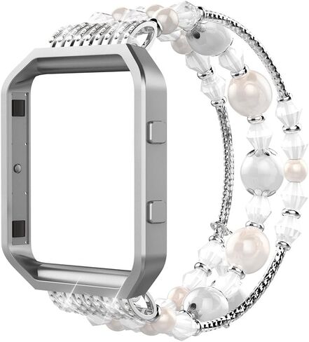 Simpeak Fashion Fashion Band متوافق مع Fitbit Blaze Smartwatch Fitness ، حزام سوار المجوهرات الصغيرة (6.3 " in Saudi Arabia