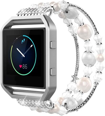 Simpeak Fashion Fashion Band متوافق مع Fitbit Blaze Smartwatch Fitness ، حزام سوار المجوهرات الصغيرة (6.3 " in Saudi Arabia