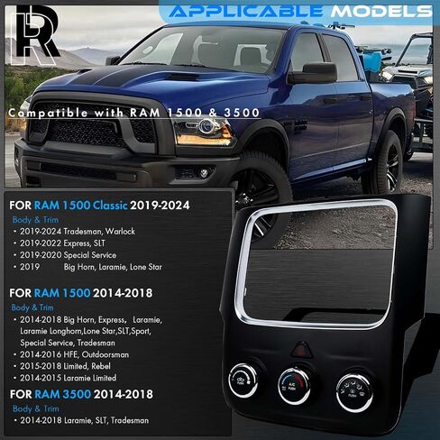 68268189AA AC Heater Climate Control Unit Heat Defrost Fit for 2013-2018 RAM 1500 2500 3500 Air Conditioning Temperature Controls Panel Module Replace# 68105021AF 68105021AC 68226600AA/AB 68236775AB in Saudi Arabia