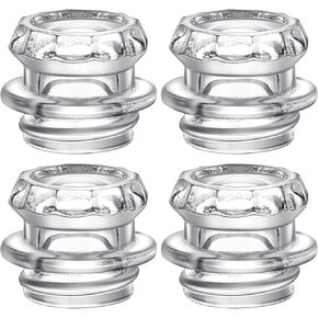 Vesici 4 Pcs Coffee Percolator Glass Top Replacement Glass Coffee Filter Knob Top Transparent Percolator Replacement Parts for Pot Filters 1.37 Inches