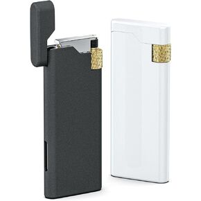 Pack of 2 Cool Mini Lighter Pocket Pipe Lighter Gas Butane Refillable with Adjustable Soft Flame Great Gift idea. Sold Without Gas