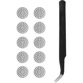 Earbud Dust Filter Mesh Replacement for Ray-con Everyday/Fitness/Impact Earbuds, Compatible with TOZO T10 / T6 Earbuds, 10Pcs - Silver