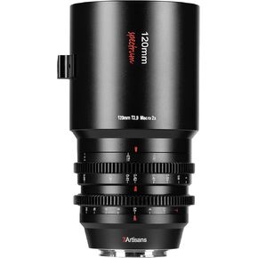 7artisans 120mm T2.9 Macro 2X Cine Lens, Full-Frame, 270° Extended Focus Throw, 2X Magnification, T2.9 Bright Aperture, Compatible for Nikon Mount Z Series Z9,Z62,ZF,Z7,Z72,Z6