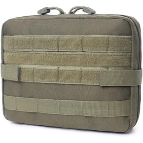 Tactical Molle Pouch, Admin Pouch Medical EDC EMT Utility Tool Bag Pouch Belt Bags for Magazines, Map Small Tools Black