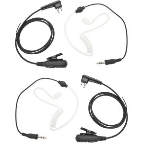 2 Pin Walkie Talkie Earbuds with 3.5mm Aux Audio Earphone Wired Ear Bud in-Ear Earpiece Headset for Motorola 2-pronged Radios cp200 cp185 cp100 cp040 dlr1060 cls1110(2Pack) (Earbud Pattern)