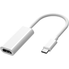 محول محول USB C إلى HDMI لـ Android Phone White White Wire 4K 30Hz Type C Port HDMI Cable لرصد Thunderbolt 3/4 إلى HDMI HDTV TV Cable USBC Adaptador A Tipo C (US-HC-03S)
