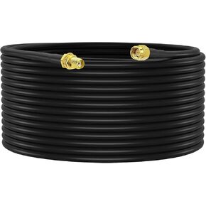 SMA Cable SMA Male to Female Low-Loss Coax WiFi Antenna Extension Cable 65.6FT(20M) for 3G 4G LTE WiFi Antenna SDR Equipment Booster CB Radio Wireless LAN Security Camera System