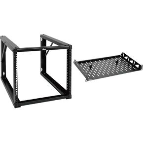Tecmojo 9U Wall Mount Rack 24.8" Depth & 10in Server Rack Shelf