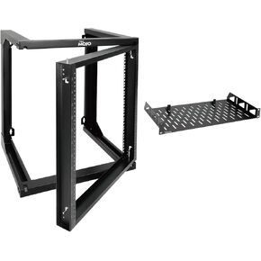 Tecmojo 12U Wall Mount Rack with Swing Gate & 8in Server Rack Shelf