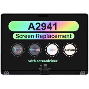 15.3" LCD Full Top Display Assembly for MacBook Air A2941 M2 2023 EMC 8301 2880x1864 (Silver)