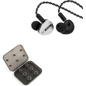 Linsoul Kiwi Ears Airoso in Ear Monitor,1DD+4BA Hybrid Driver IEM Earphones DUNU S&S Silicone Eartips S/M/L (3pairs) for Nozzle Diameter from 4mm-5.5mm for Stage Studio