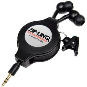 Cables Unlimited Retractable 2.5mm Earbuds - Black