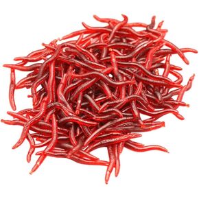 totority 100pcs earthworm ourdive toy trout bait toys toys body parts alloween props fake regh lure softs to to the fake fishing fished lure