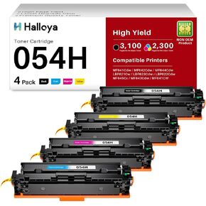 054H Toner Cartridge Set Replacement Compatible for Canon 054H 054 Work with Color ImageClass MF642Cdw MF644Cdw LBP620 LBP622Cdw MF640C Printer(Black Cyan Magenta Yellow，4Pack)
