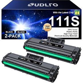 MLT-D111S Toner Cartridge for Samsung D111S 111L MLT-D111S MLT-D111L to use with Samsung Xpress M2070 M2020W M2070FW M2022 M2070W M2020 M2022W M2026W M2070F M2071 M2071W Printers (2 Black)